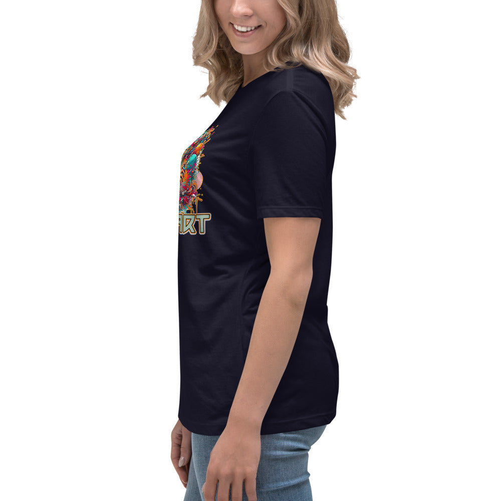 GraffyTees CRE-8 Art girl graph Artist Women's Relaxed T-Shirt