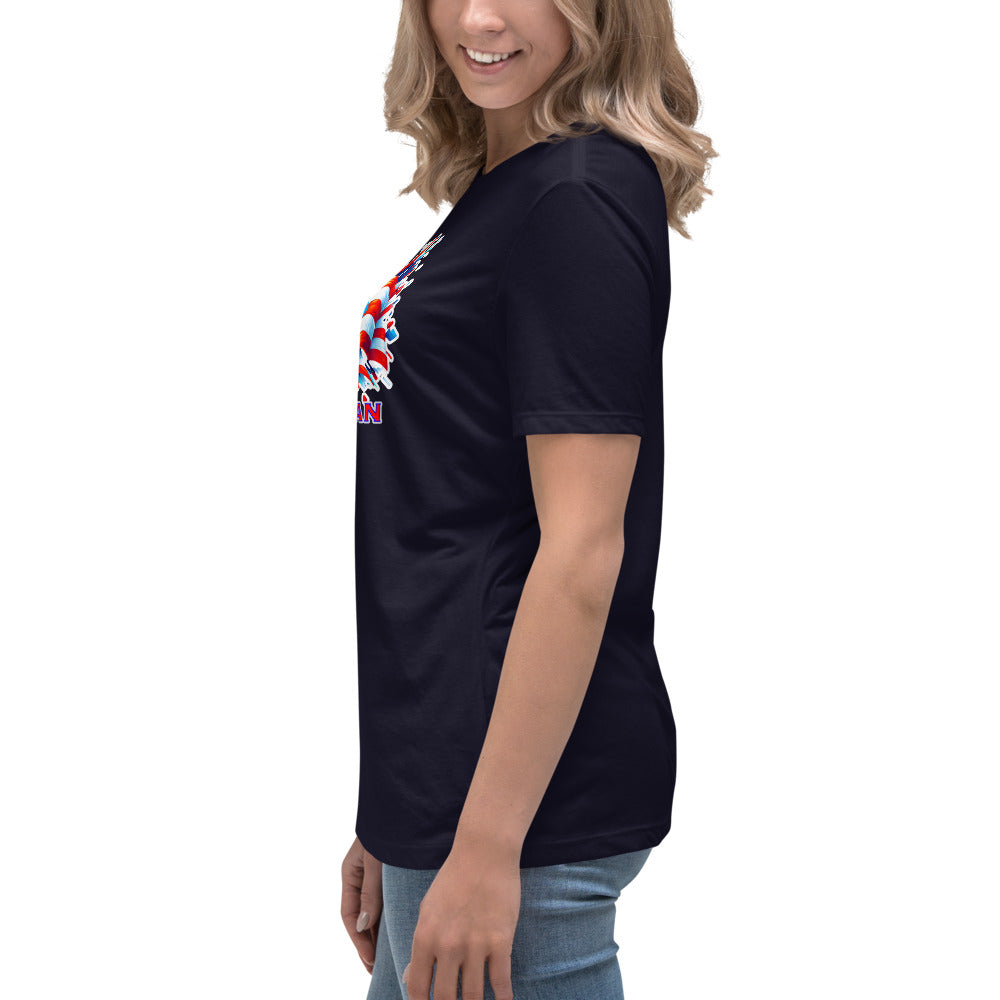 Graffytees AME-RICAN flags US-PR Women's Relaxed T-Shirt