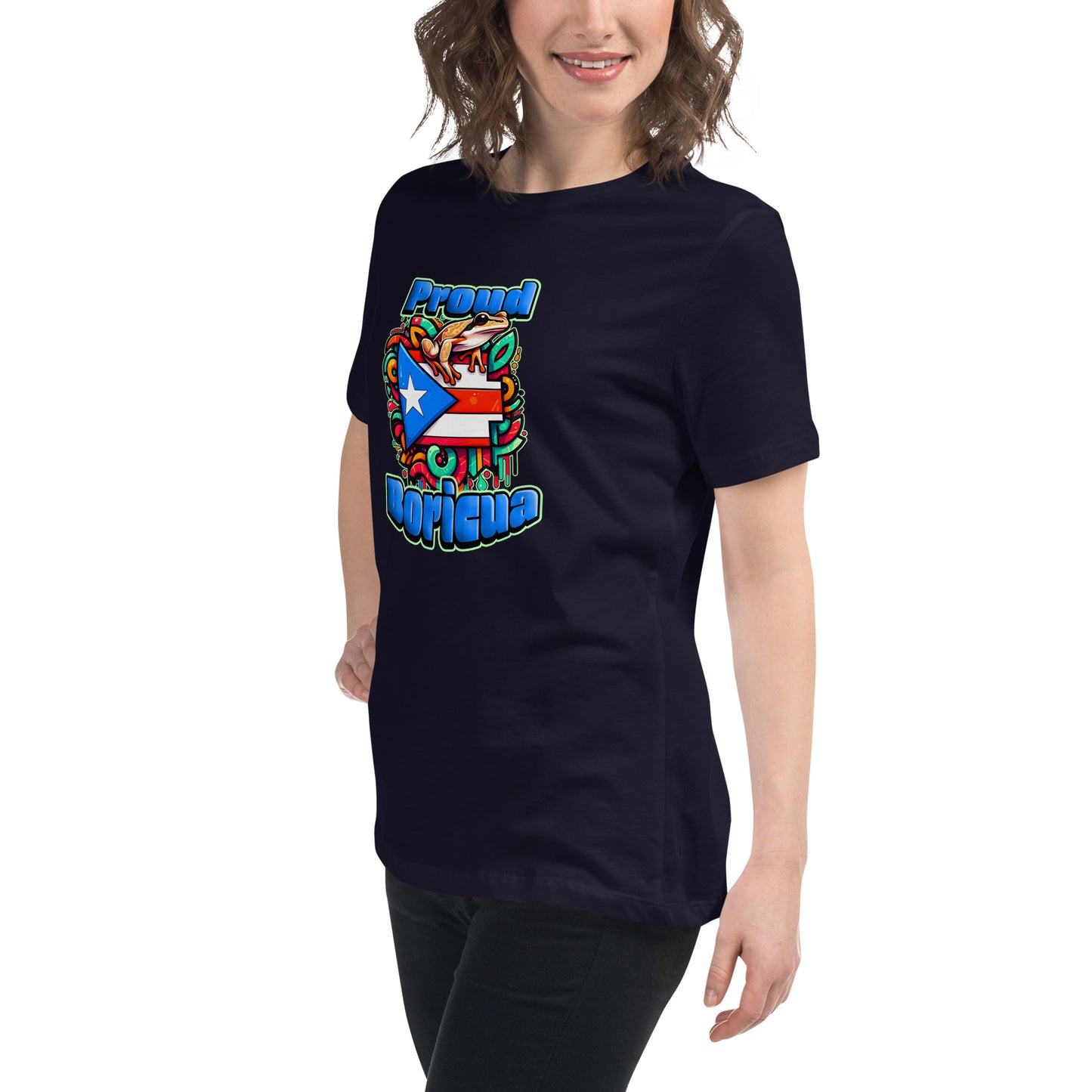 Graffytees Proud Boricua Women's Relaxed T-Shirt