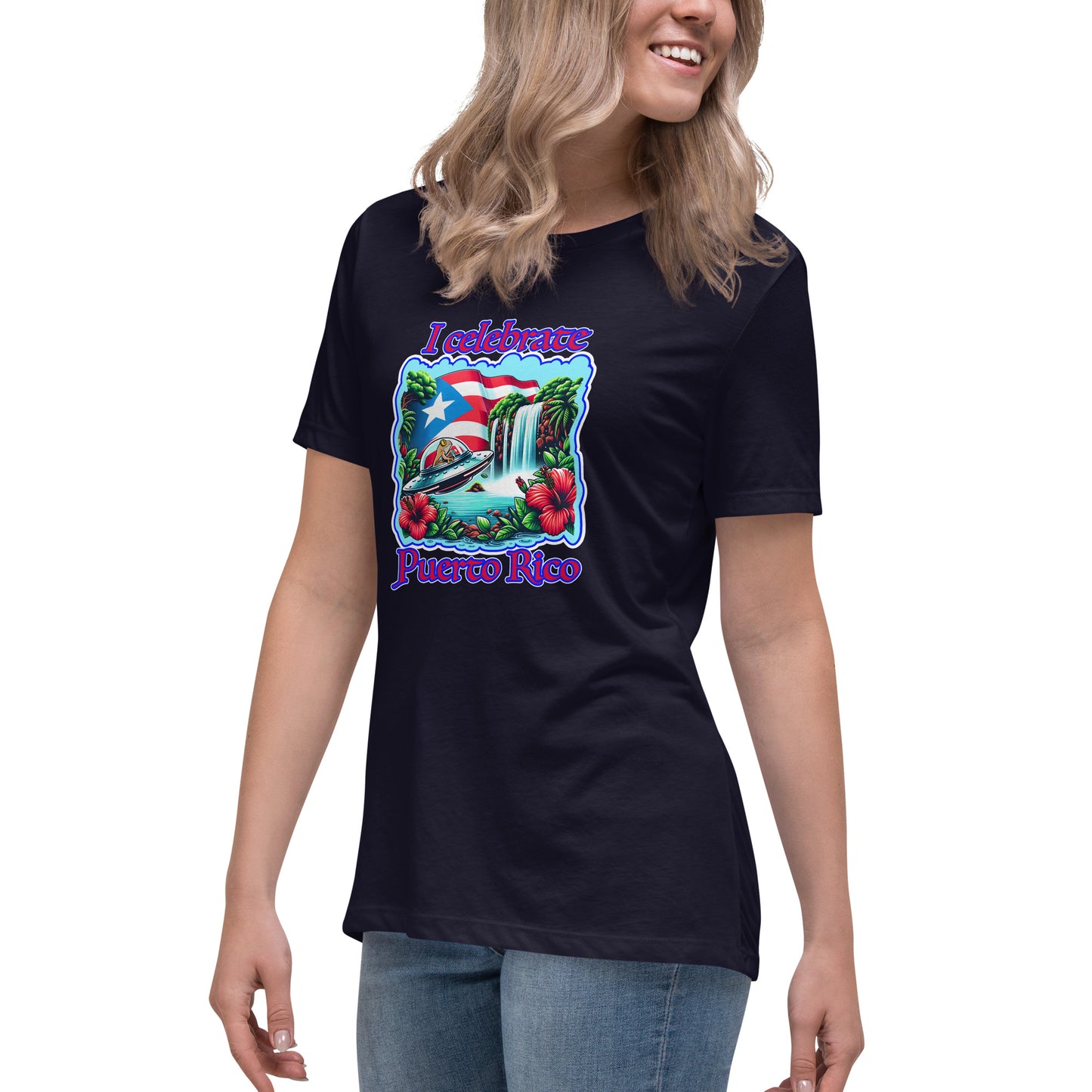 Graffytees I celebrate Puerto Rico Women's Relaxed T-Shirt