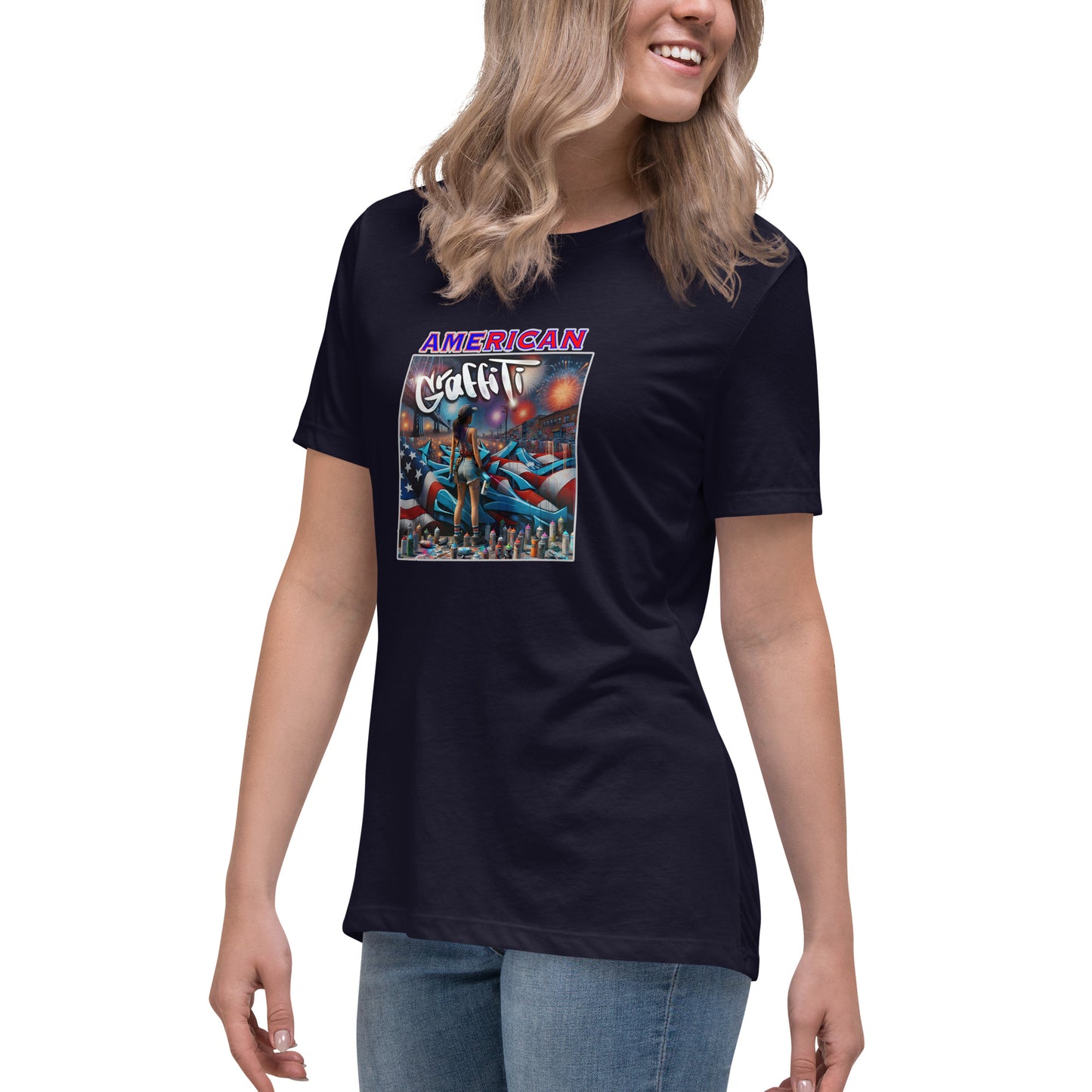 Graffytees American Graffiti Women's Relaxed T-Shirt
