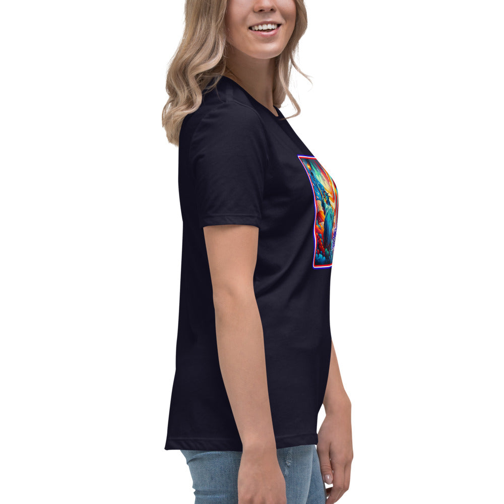 Graffytees Happy 4th of July Women's Relaxed T-Shirt
