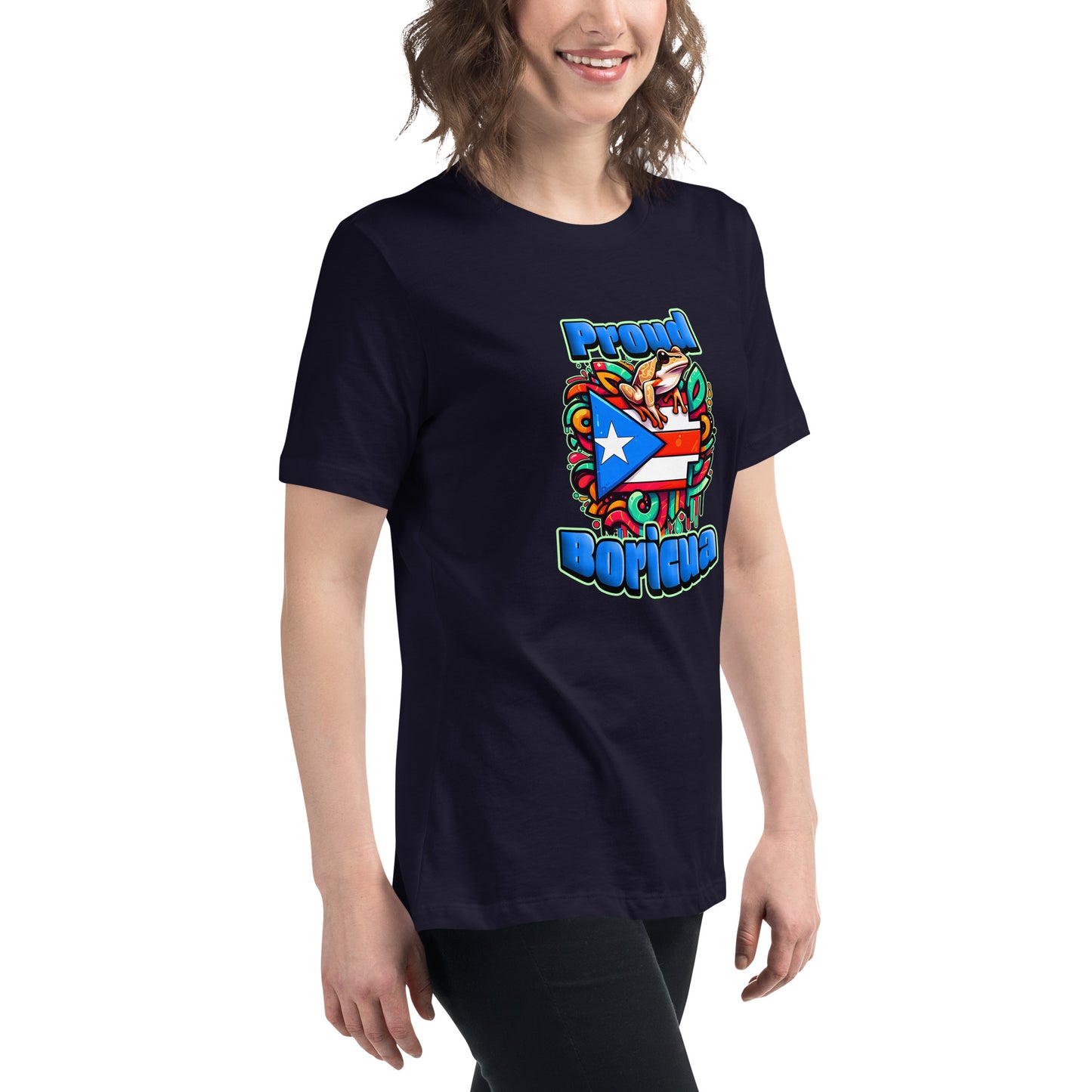 Graffytees Proud Boricua Women's Relaxed T-Shirt