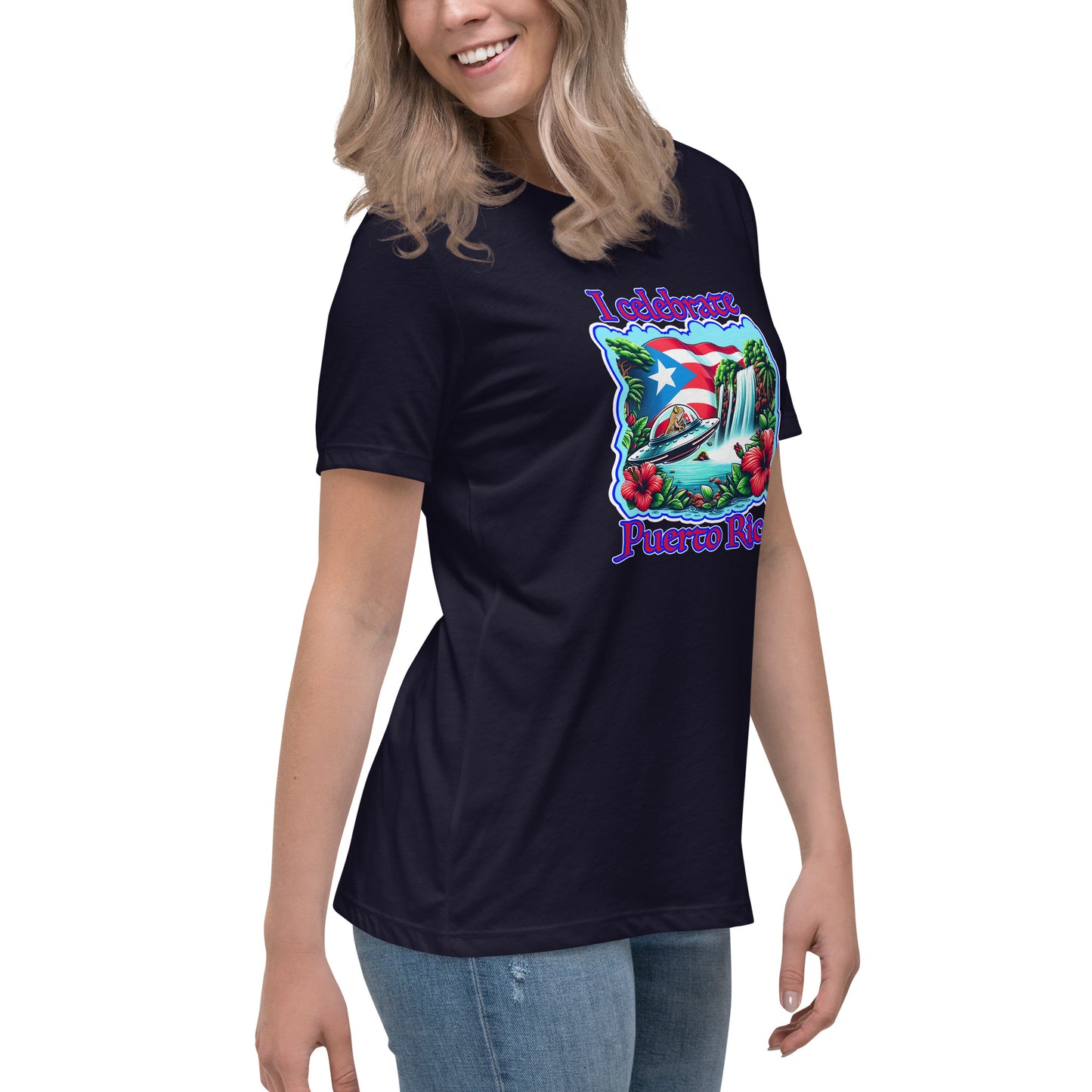 Graffytees I celebrate Puerto Rico Women's Relaxed T-Shirt