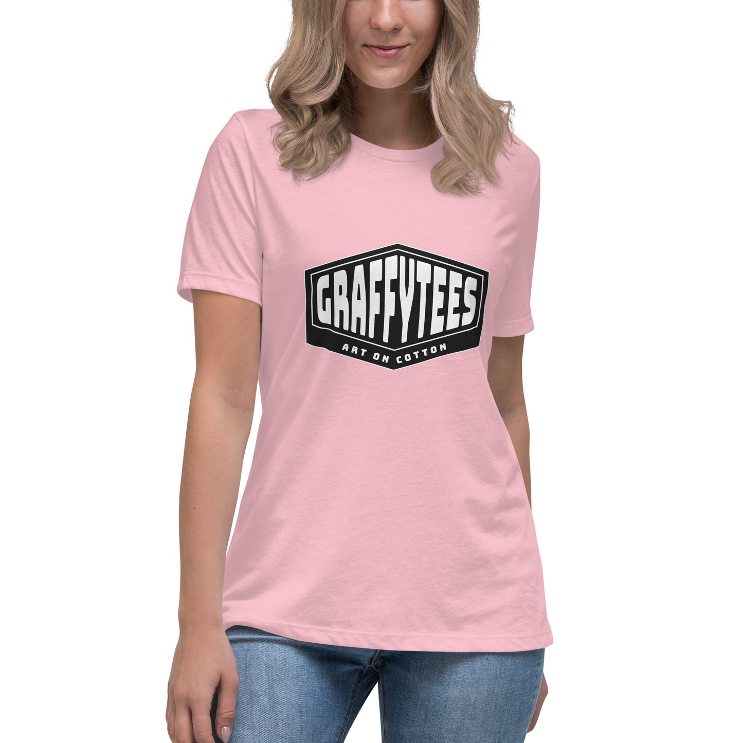Graffytees black diamond design Women's Relaxed T-Shirt