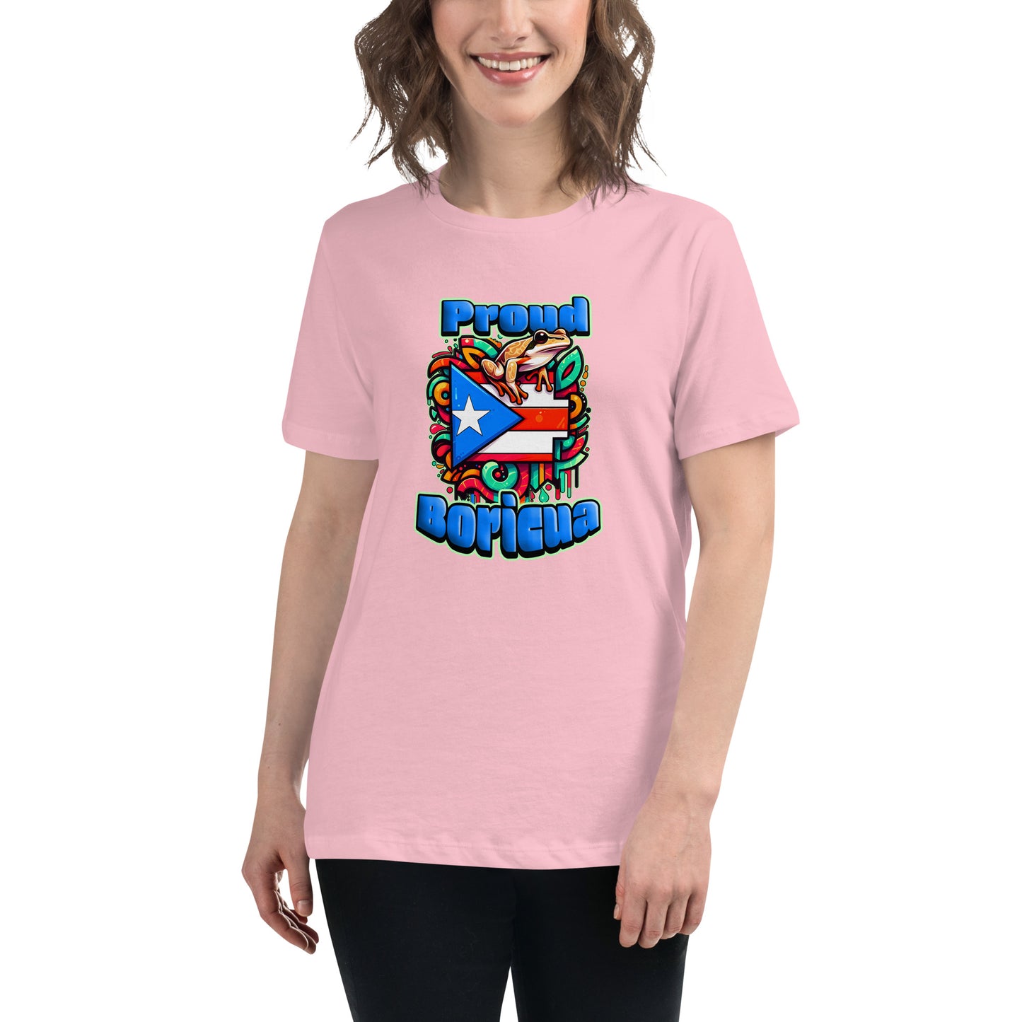 Graffytees Proud Boricua Women's Relaxed T-Shirt