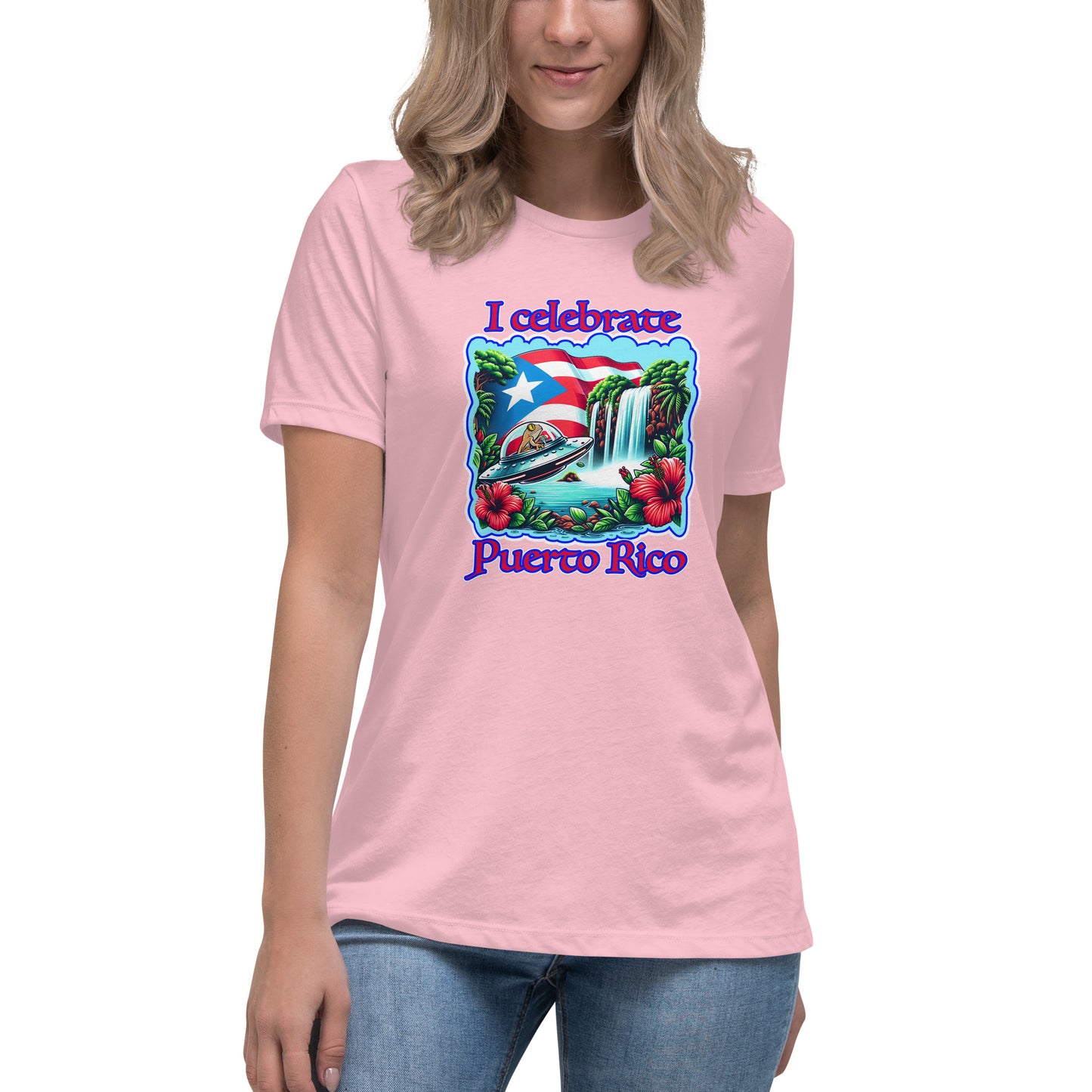 Graffytees I celebrate Puerto Rico Women's Relaxed T-Shirt