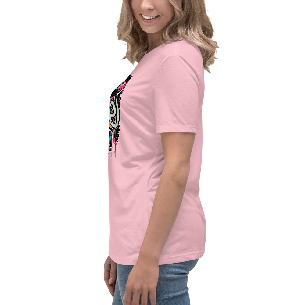 Graffytees Loud Love Graffiti design Women's Relaxed T-Shirt