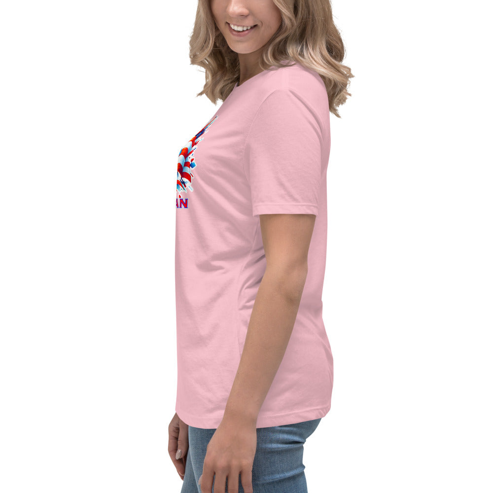 Graffytees AME-RICAN flags US-PR Women's Relaxed T-Shirt