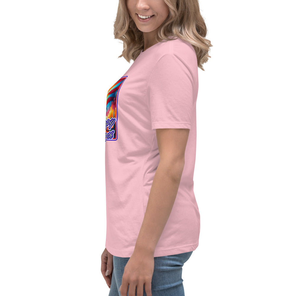 Graffytees Happy 4th of July Women's Relaxed T-Shirt