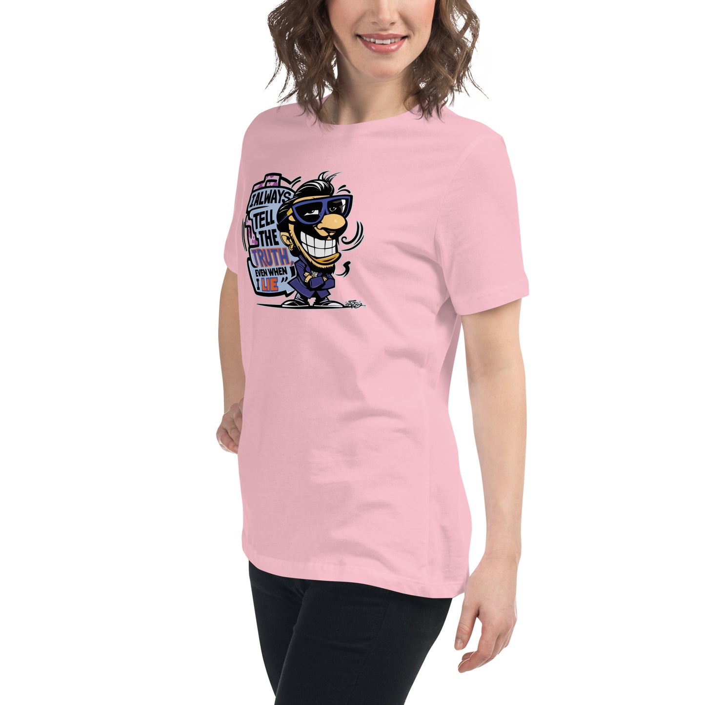 Graffytees Truth & Lies Women's Relaxed T-Shirt