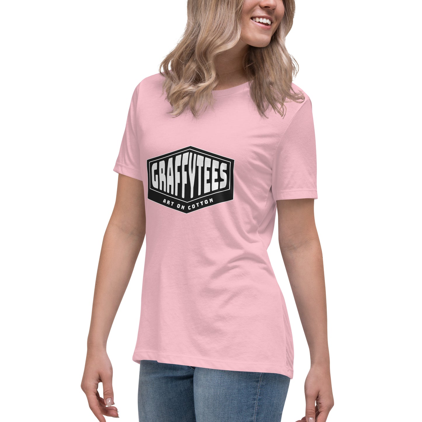 Graffytees black diamond design Women's Relaxed T-Shirt