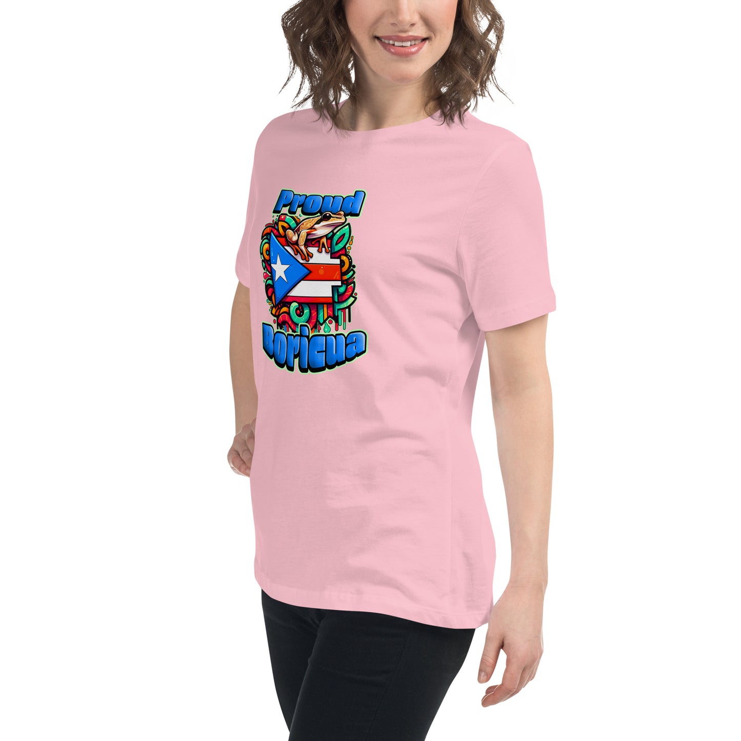 Graffytees Proud Boricua Women's Relaxed T-Shirt