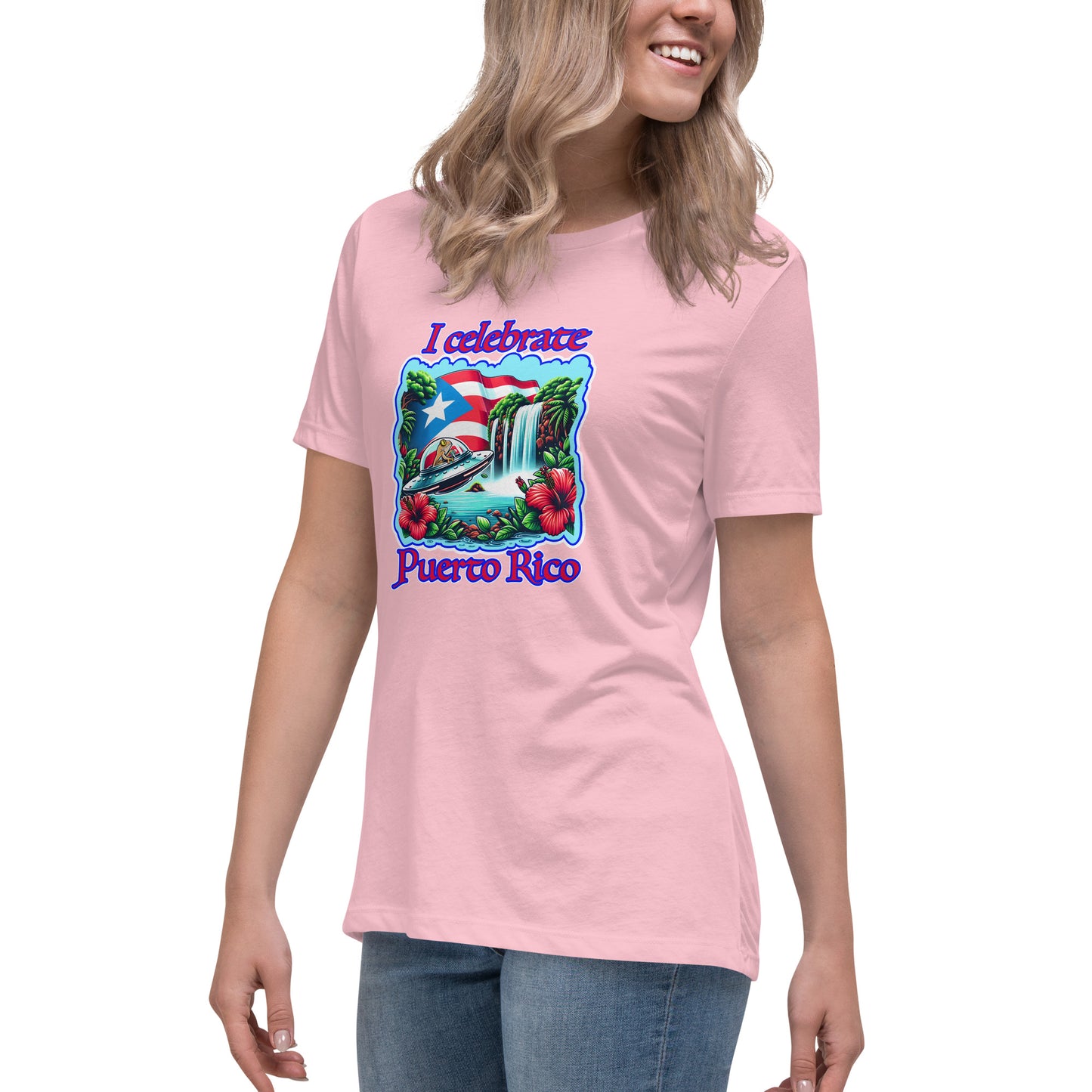 Graffytees I celebrate Puerto Rico Women's Relaxed T-Shirt