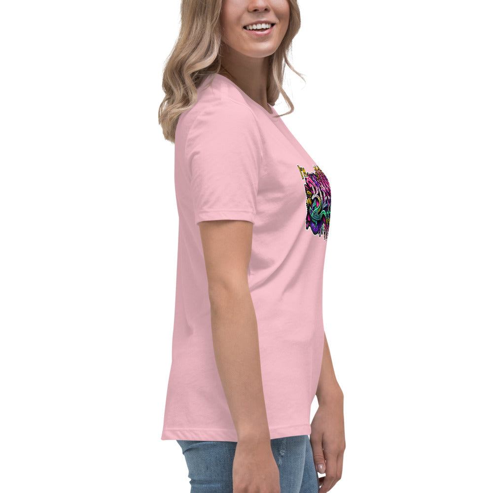 Graffytees Blessed Graffiti design Women's Relaxed T-Shirt