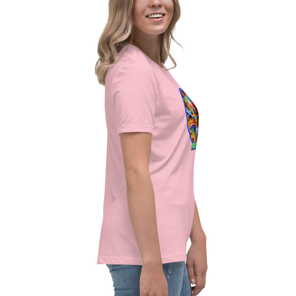 Graffytees Artful Alienz colorful graffiti design Women's Relaxed T-Shirt