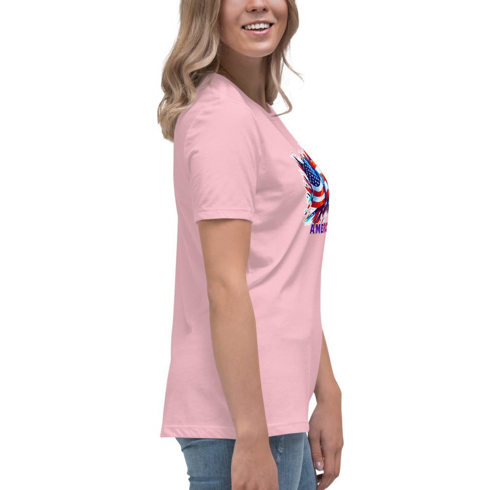 Graffytees AME-RICAN flags US-PR Women's Relaxed T-Shirt