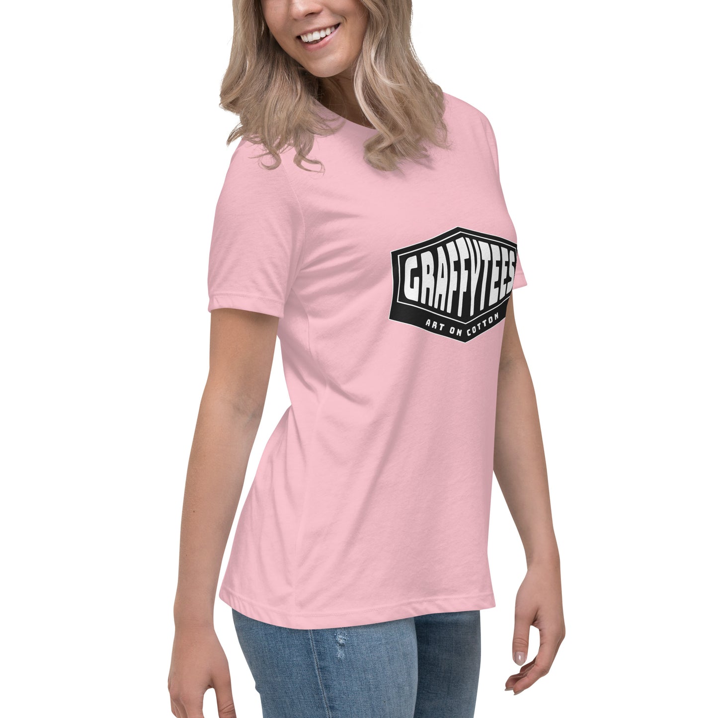 Graffytees black diamond design Women's Relaxed T-Shirt