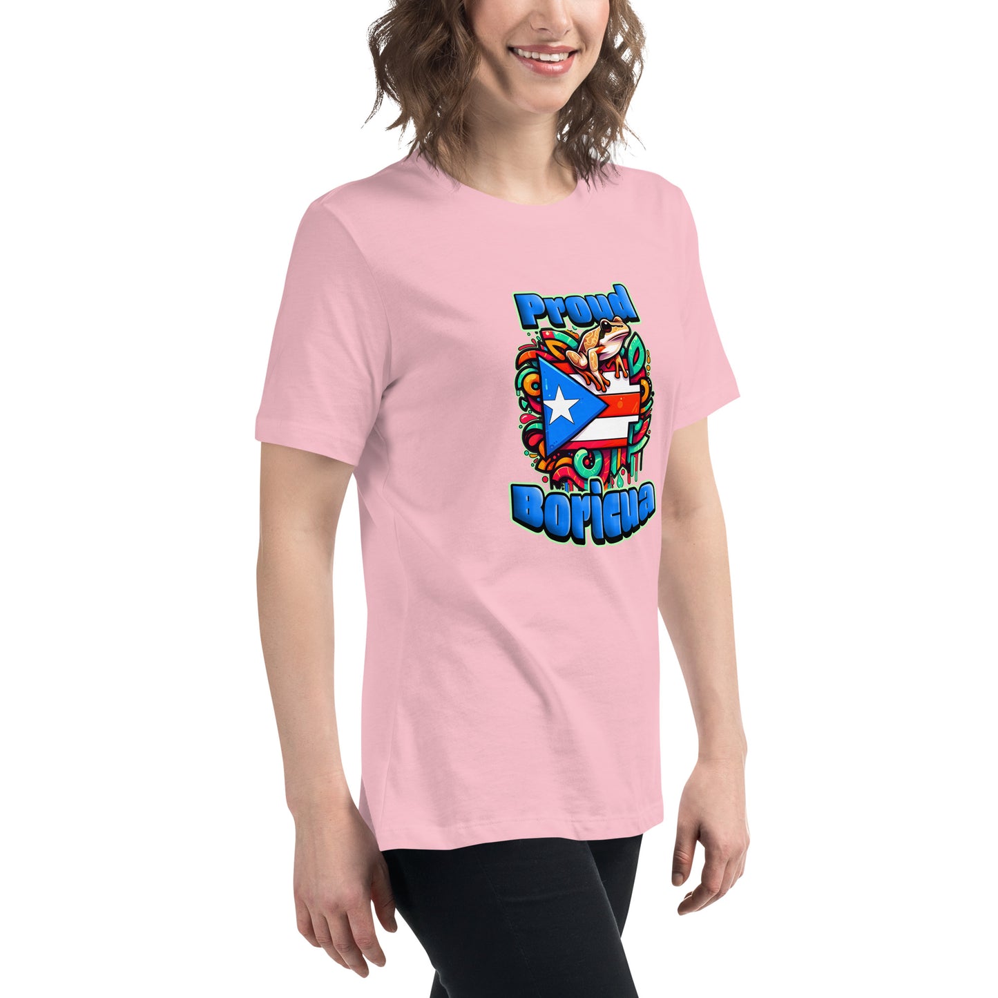 Graffytees Proud Boricua Women's Relaxed T-Shirt