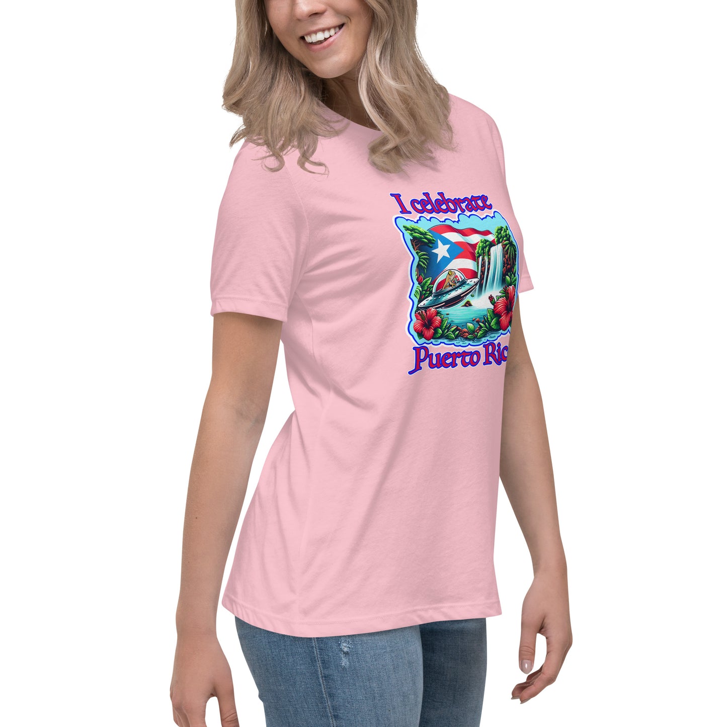 Graffytees I celebrate Puerto Rico Women's Relaxed T-Shirt