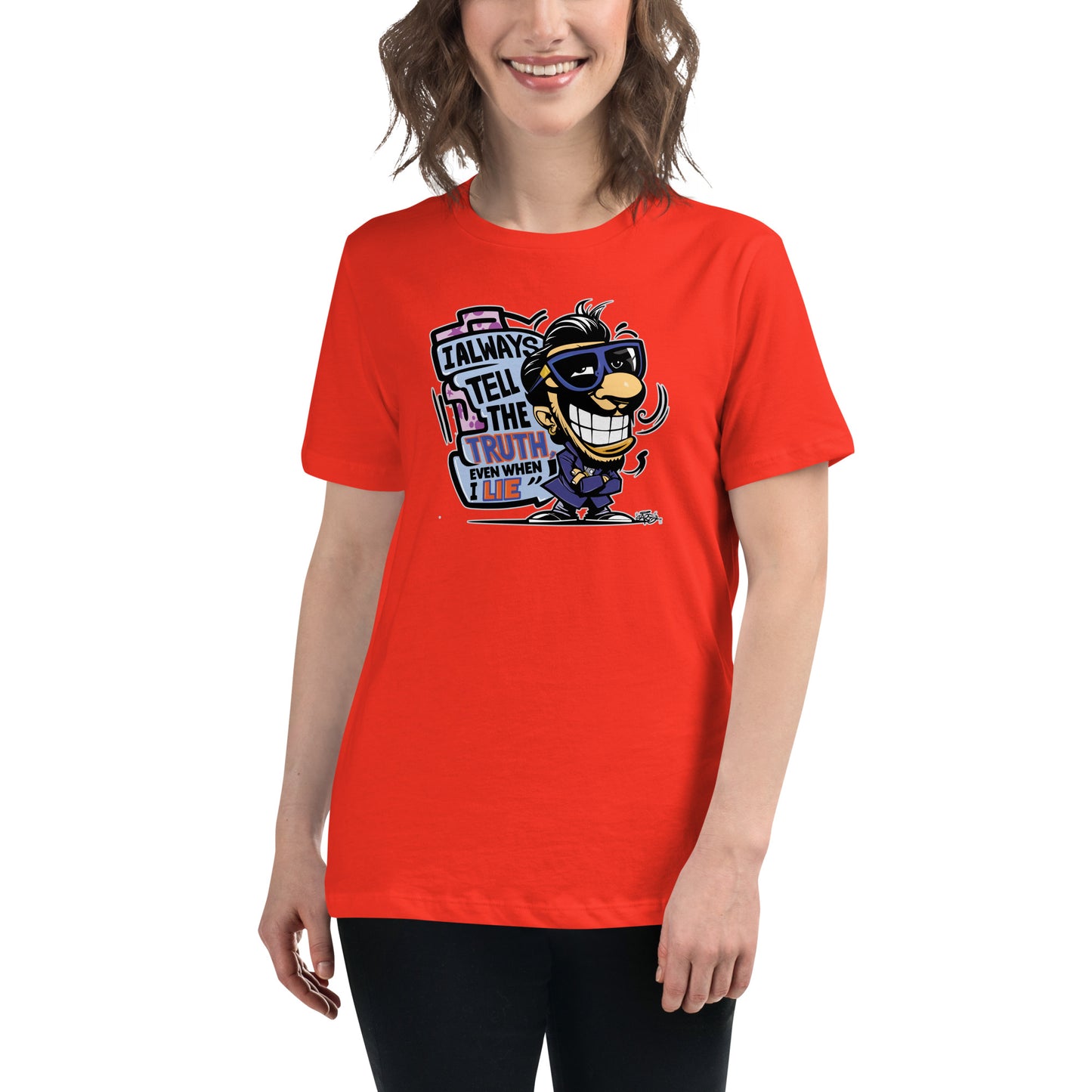 Graffytees Truth & Lies Women's Relaxed T-Shirt