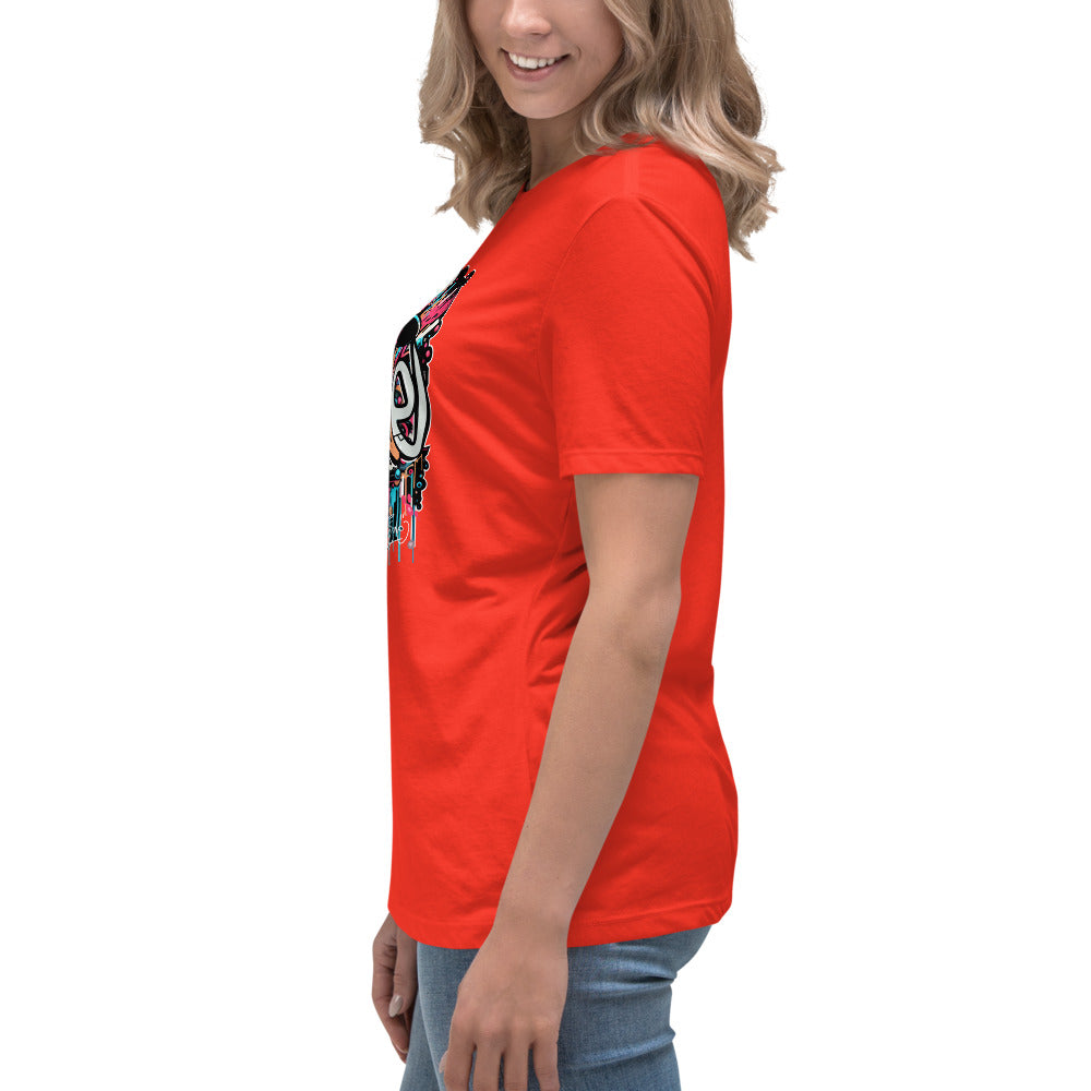 Graffytees Loud Love Graffiti design Women's Relaxed T-Shirt