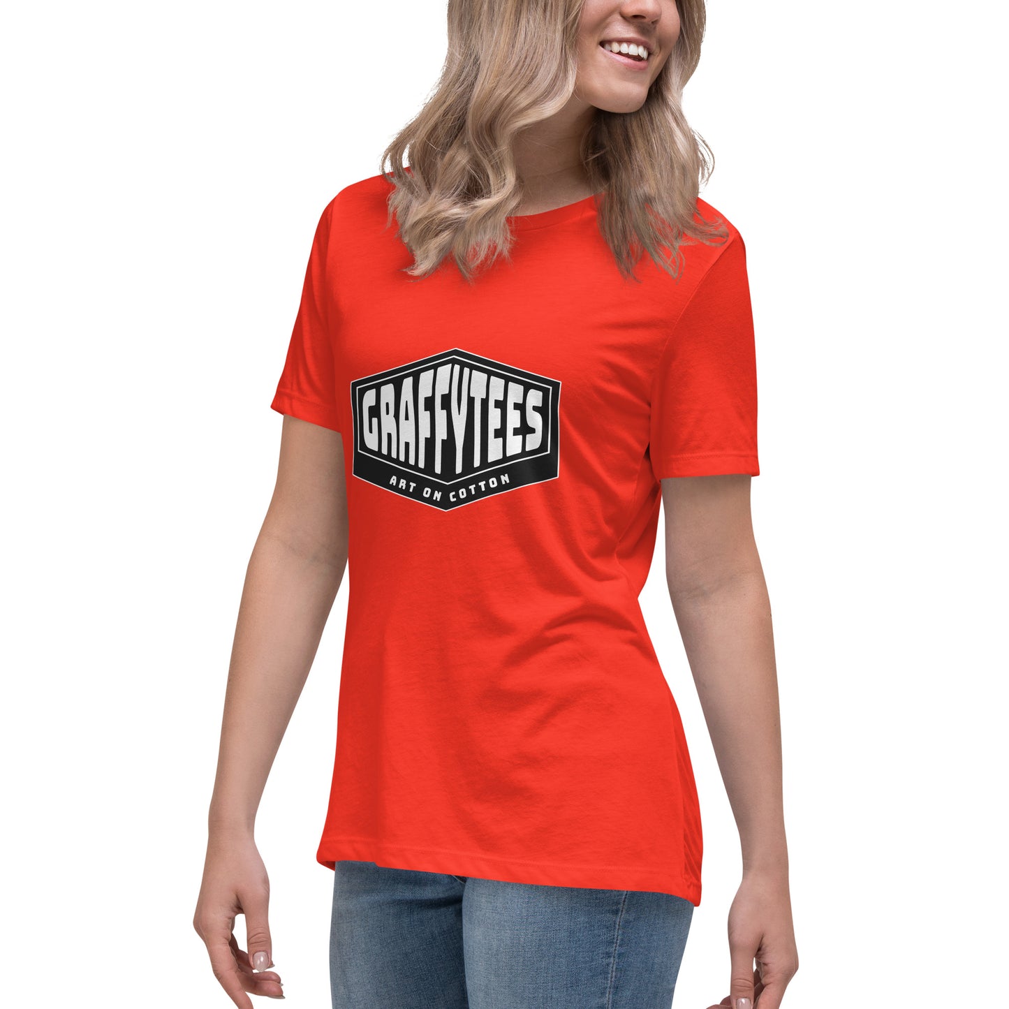 Graffytees black diamond design Women's Relaxed T-Shirt