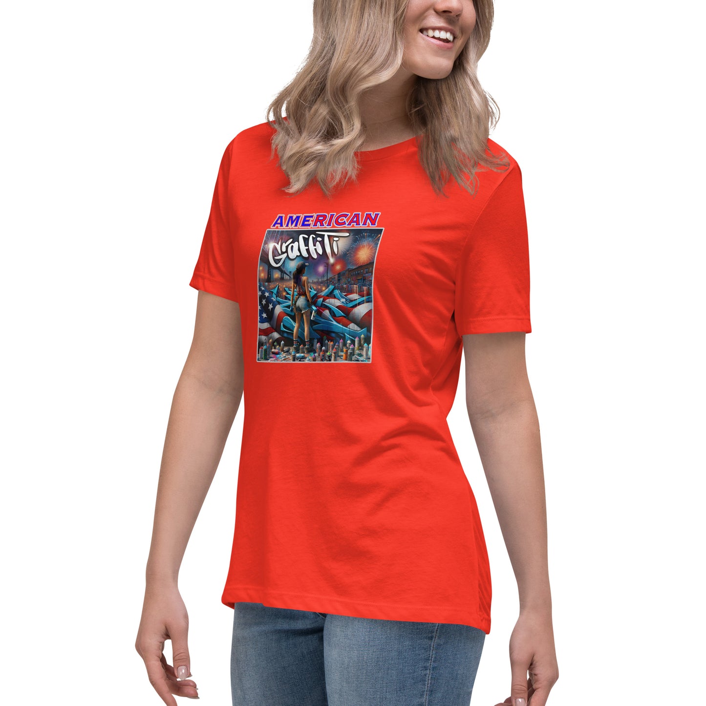 Graffytees American Graffiti Women's Relaxed T-Shirt