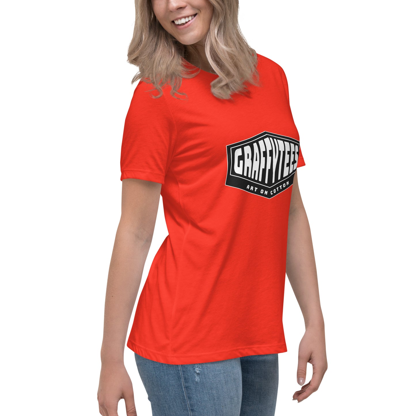 Graffytees black diamond design Women's Relaxed T-Shirt