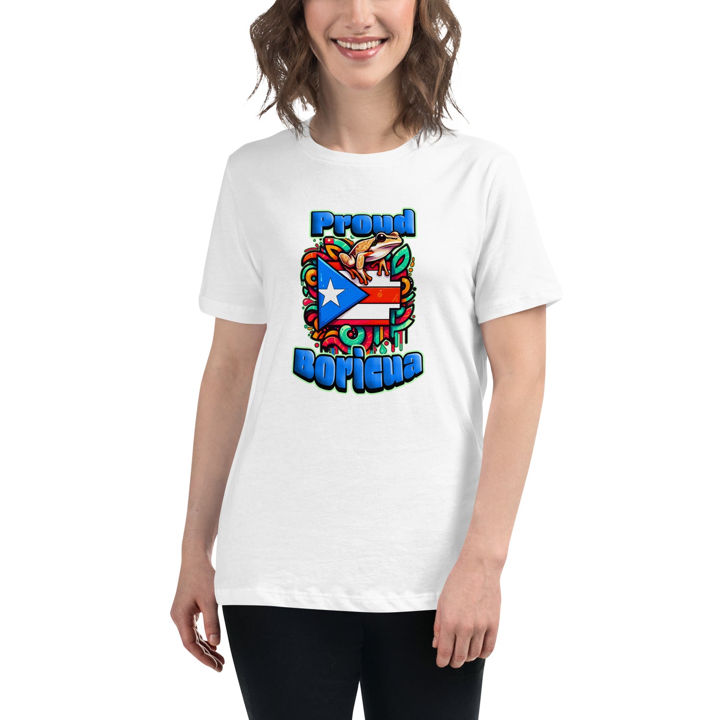 Graffytees Proud Boricua Women's Relaxed T-Shirt