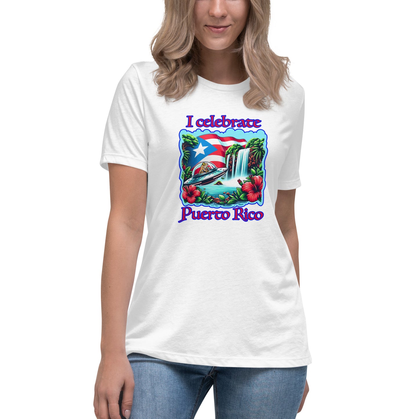 Graffytees I celebrate Puerto Rico Women's Relaxed T-Shirt