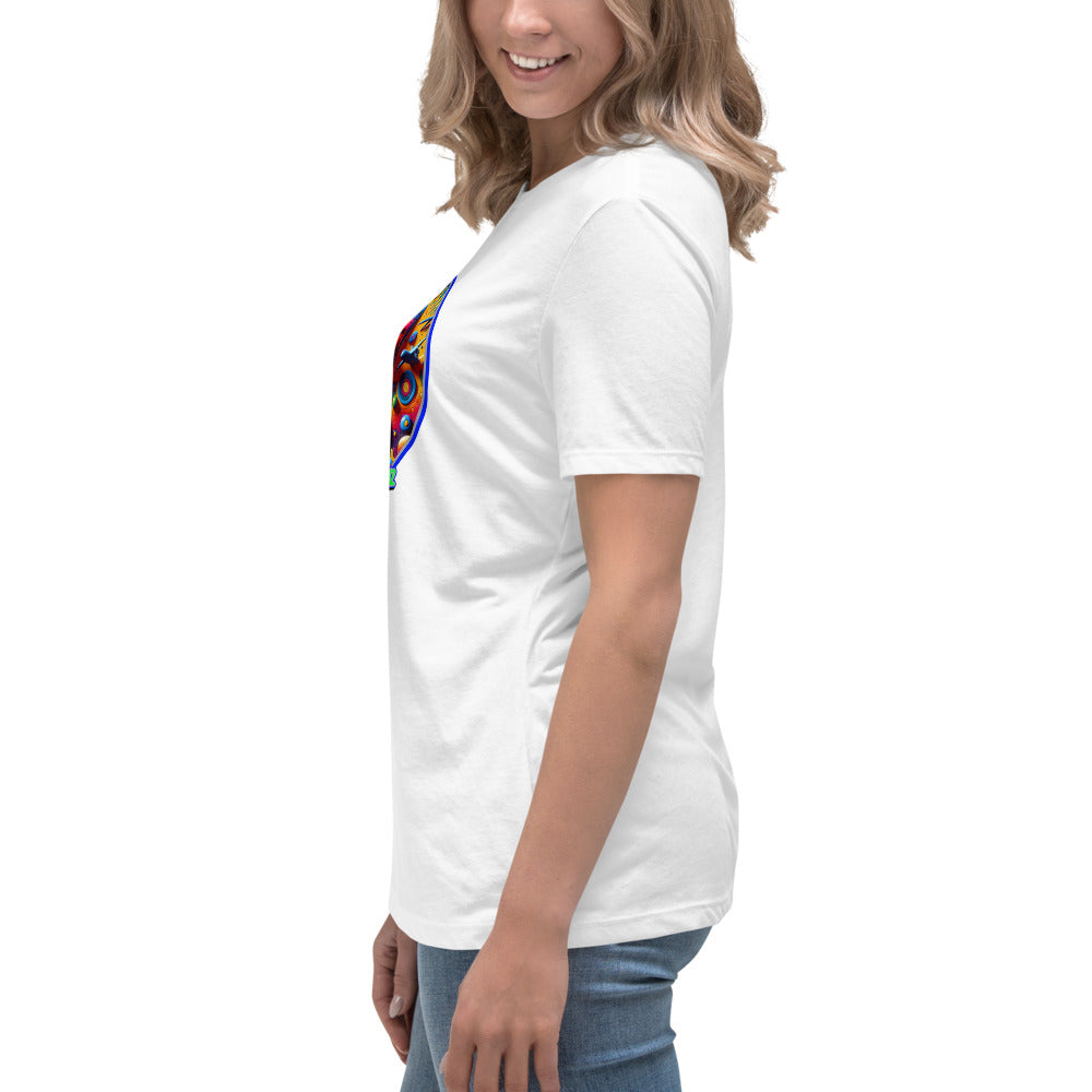 Graffytees Artful Alienz colorful graffiti design Women's Relaxed T-Shirt
