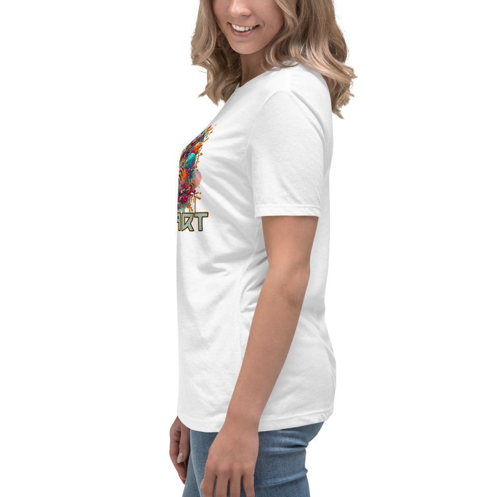 GraffyTees CRE-8 Art girl graph Artist Women's Relaxed T-Shirt