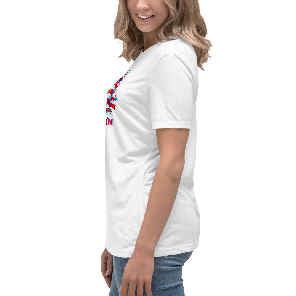 Graffytees AME-RICAN flags US-PR Women's Relaxed T-Shirt