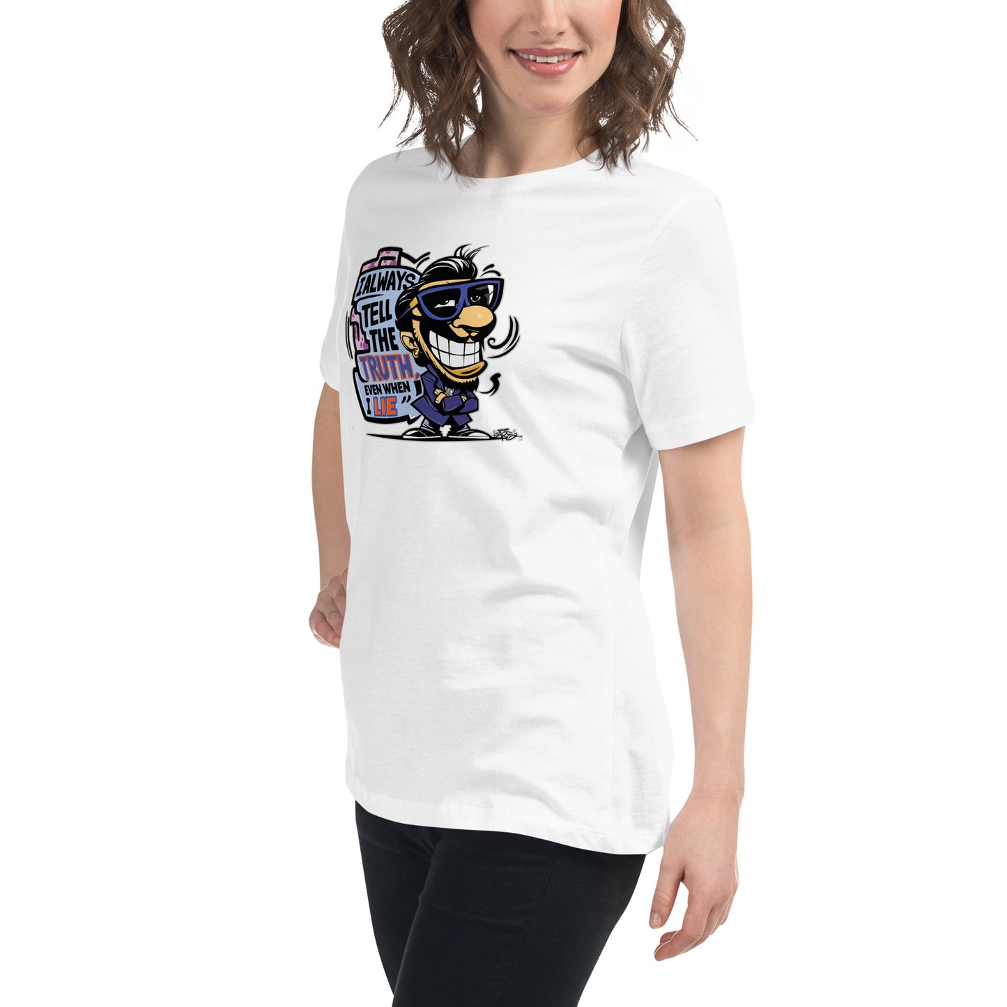 Graffytees Truth & Lies Women's Relaxed T-Shirt