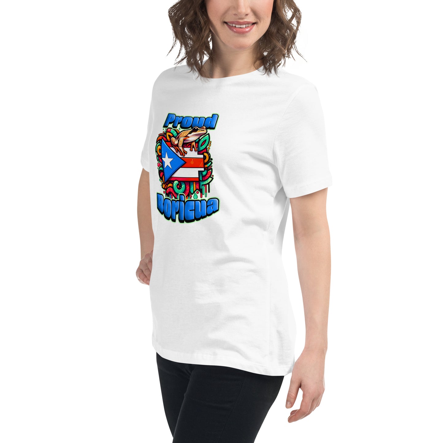 Graffytees Proud Boricua Women's Relaxed T-Shirt