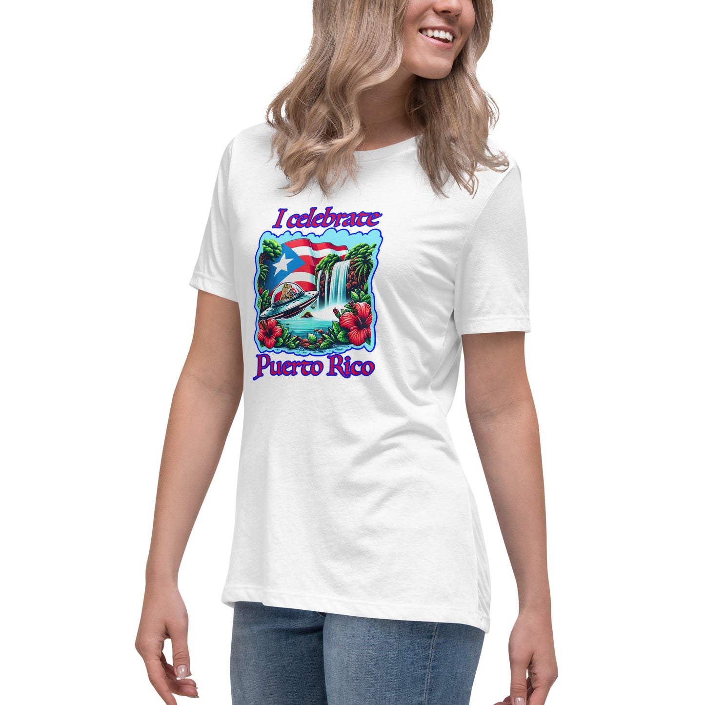 Graffytees I celebrate Puerto Rico Women's Relaxed T-Shirt