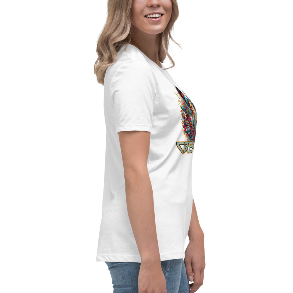 GraffyTees CRE-8 Art girl graph Artist Women's Relaxed T-Shirt