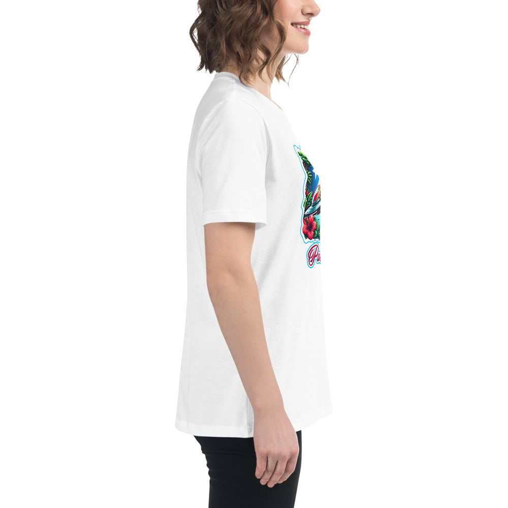 Graffytees Puerto Rico Coqui in UFO Women's Relaxed T-Shirt