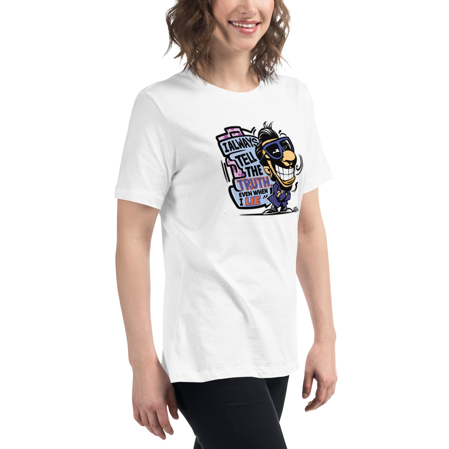 Graffytees Truth & Lies Women's Relaxed T-Shirt