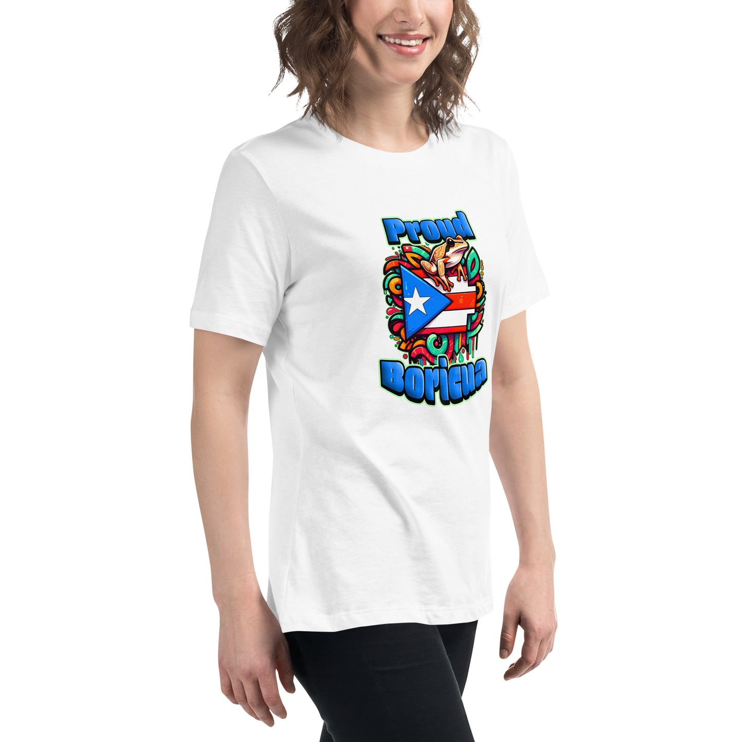 Graffytees Proud Boricua Women's Relaxed T-Shirt