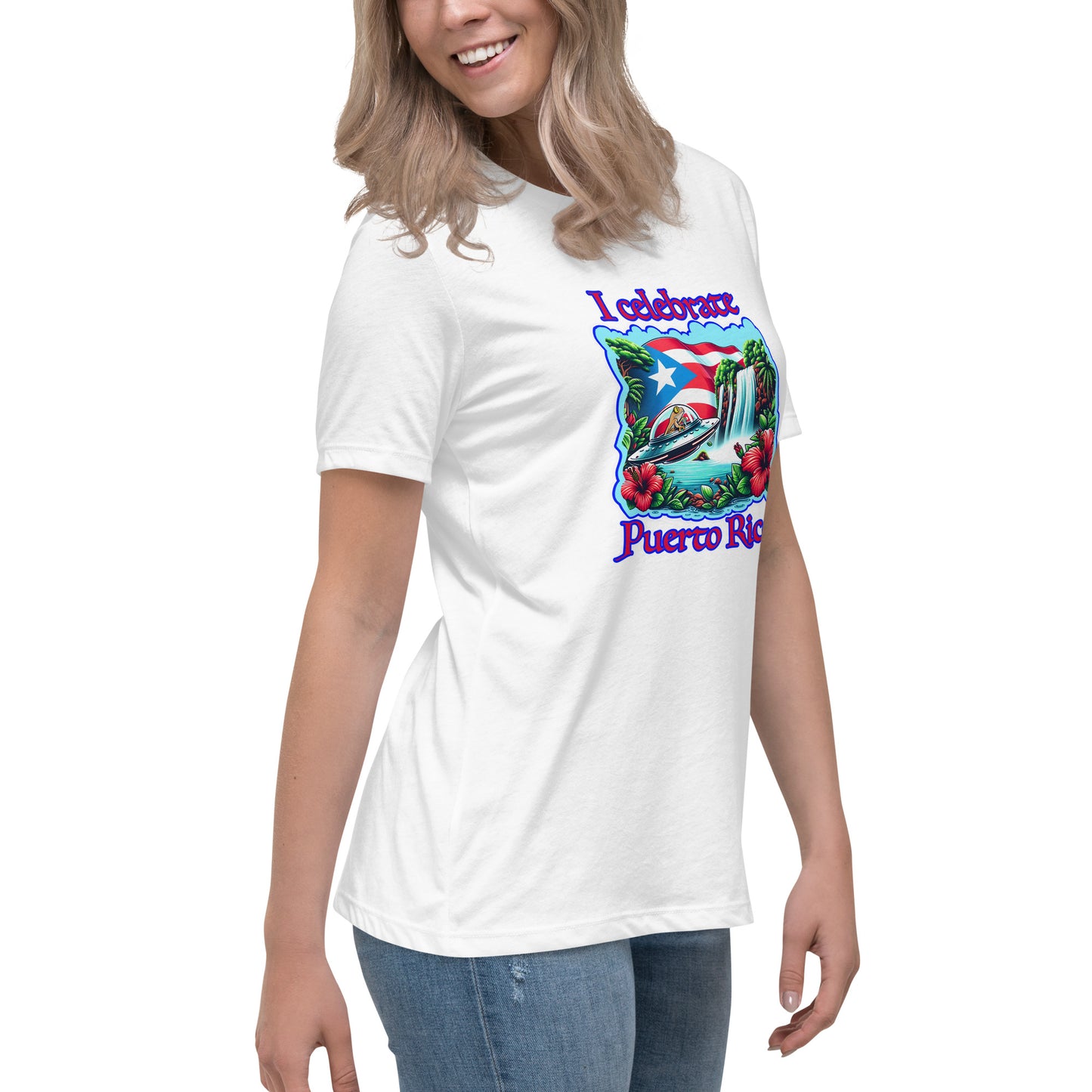 Graffytees I celebrate Puerto Rico Women's Relaxed T-Shirt