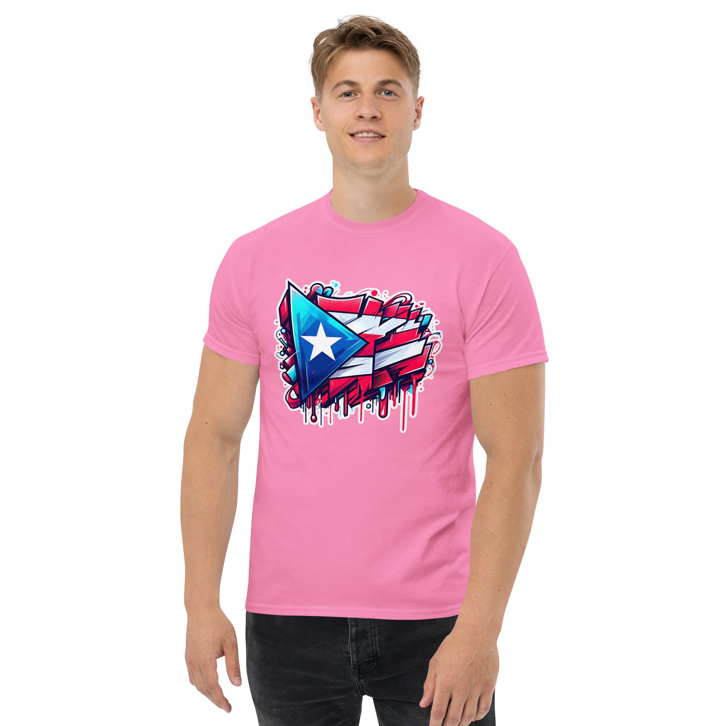 Graffytees graffiti Puerto Rican Flag Men's classic tee