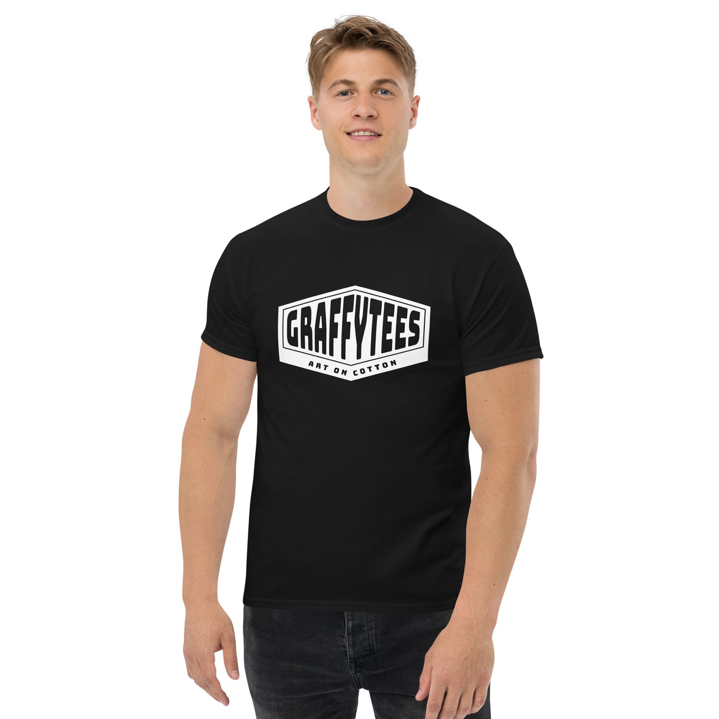 Graffytees Diamond box logo white Men's classic tee