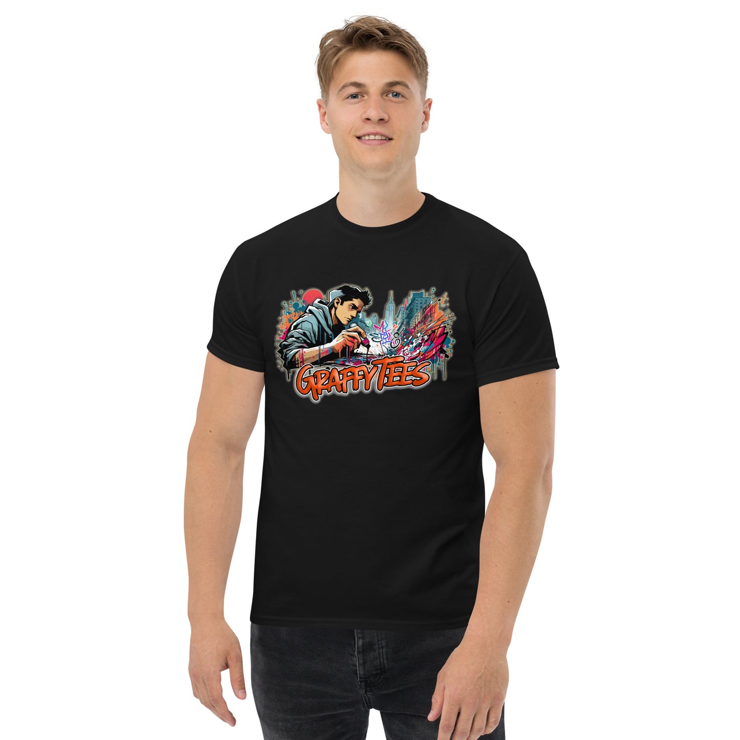 Graffytees writer vandal with pilot marker Men's classic tee