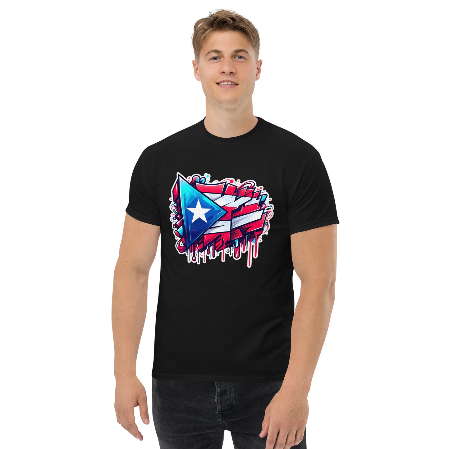 Graffytees graffiti Puerto Rican Flag Men's classic tee