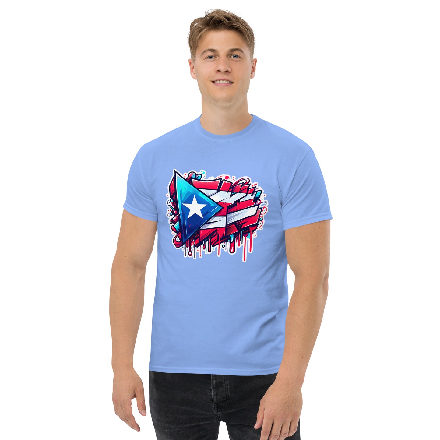 Graffytees graffiti Puerto Rican Flag Men's classic tee