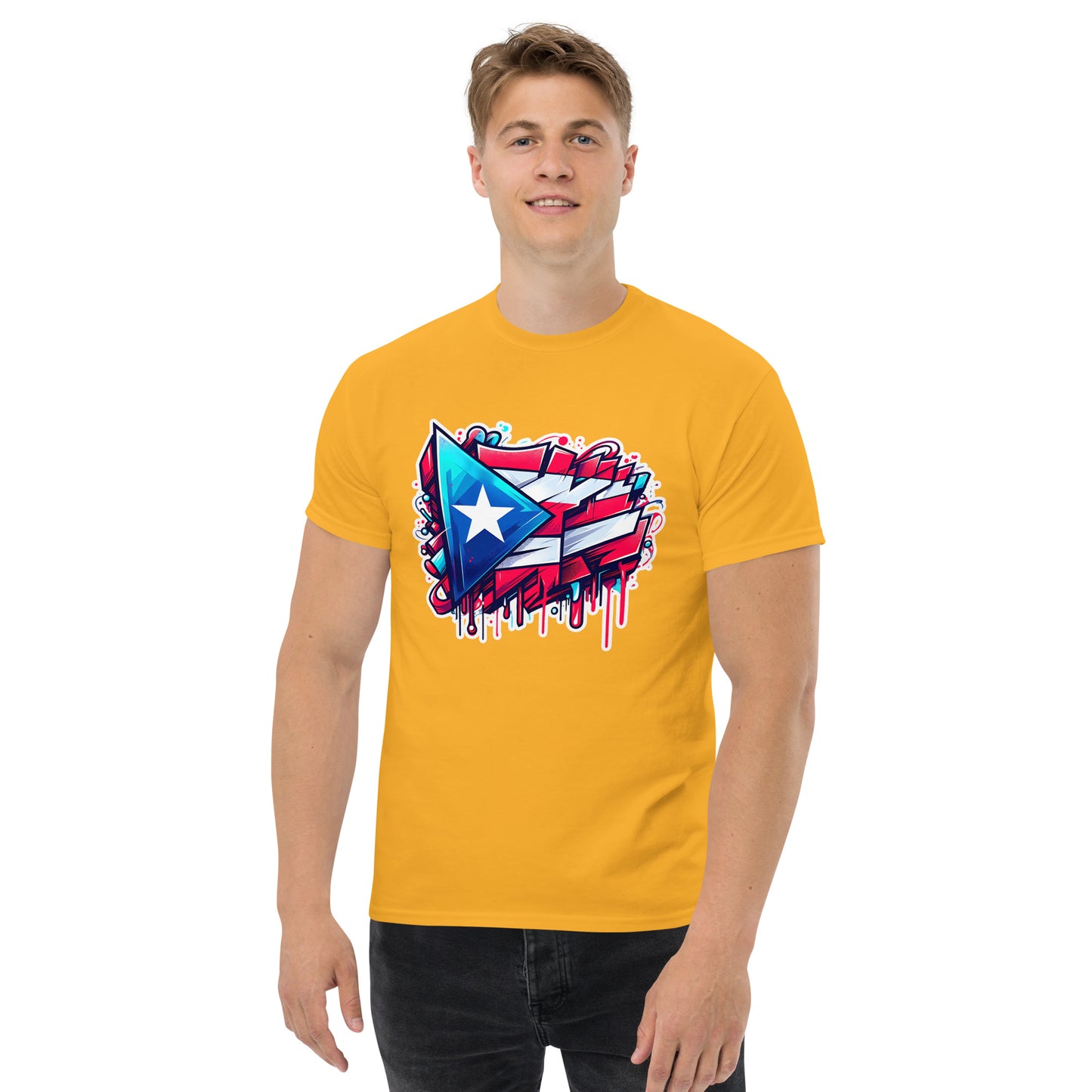 Graffytees graffiti Puerto Rican Flag Men's classic tee