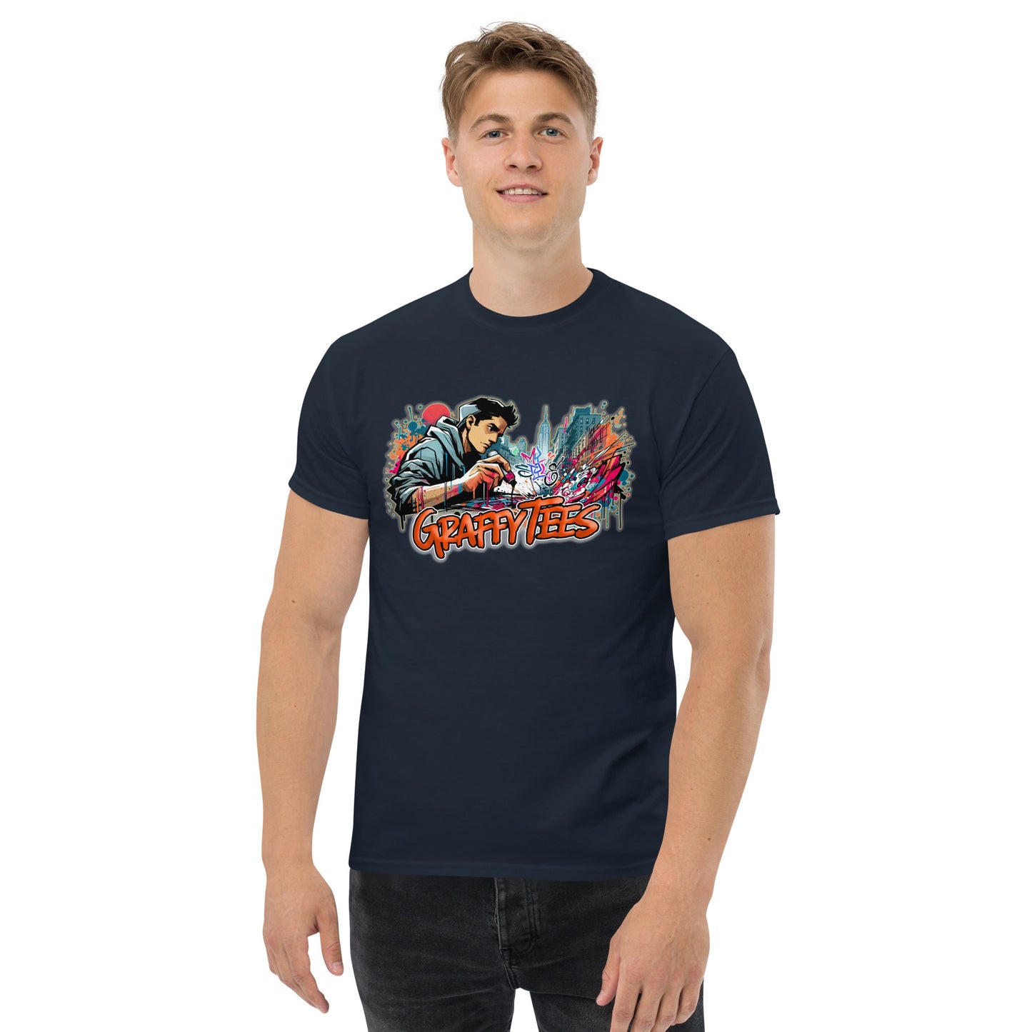 Graffytees writer vandal with pilot marker Men's classic tee