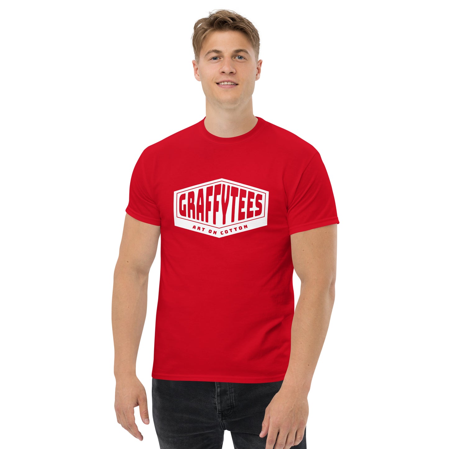 Graffytees Diamond box logo white Men's classic tee